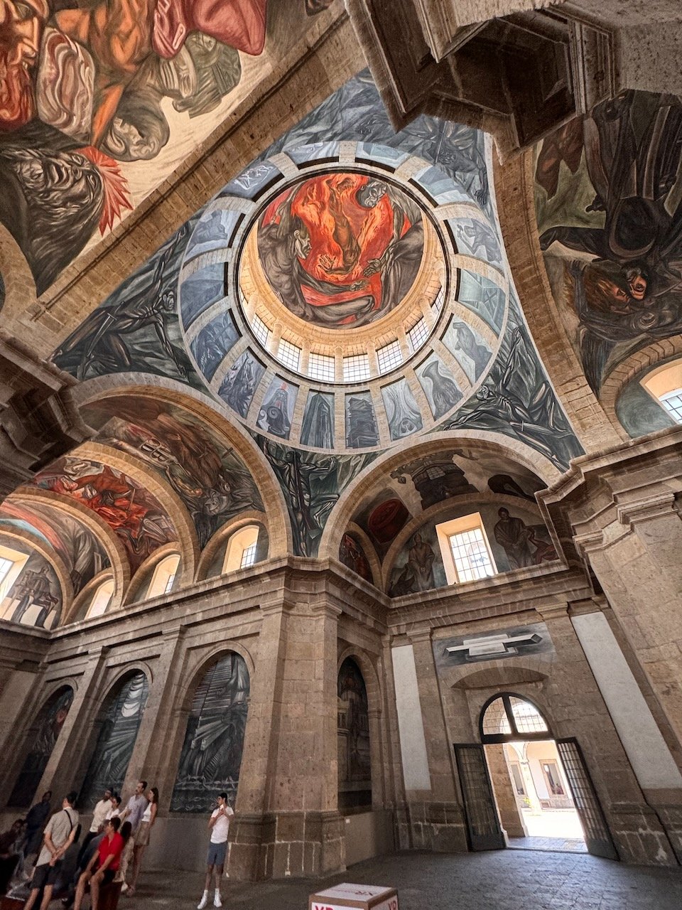 ornate ceiling with Orozco murals