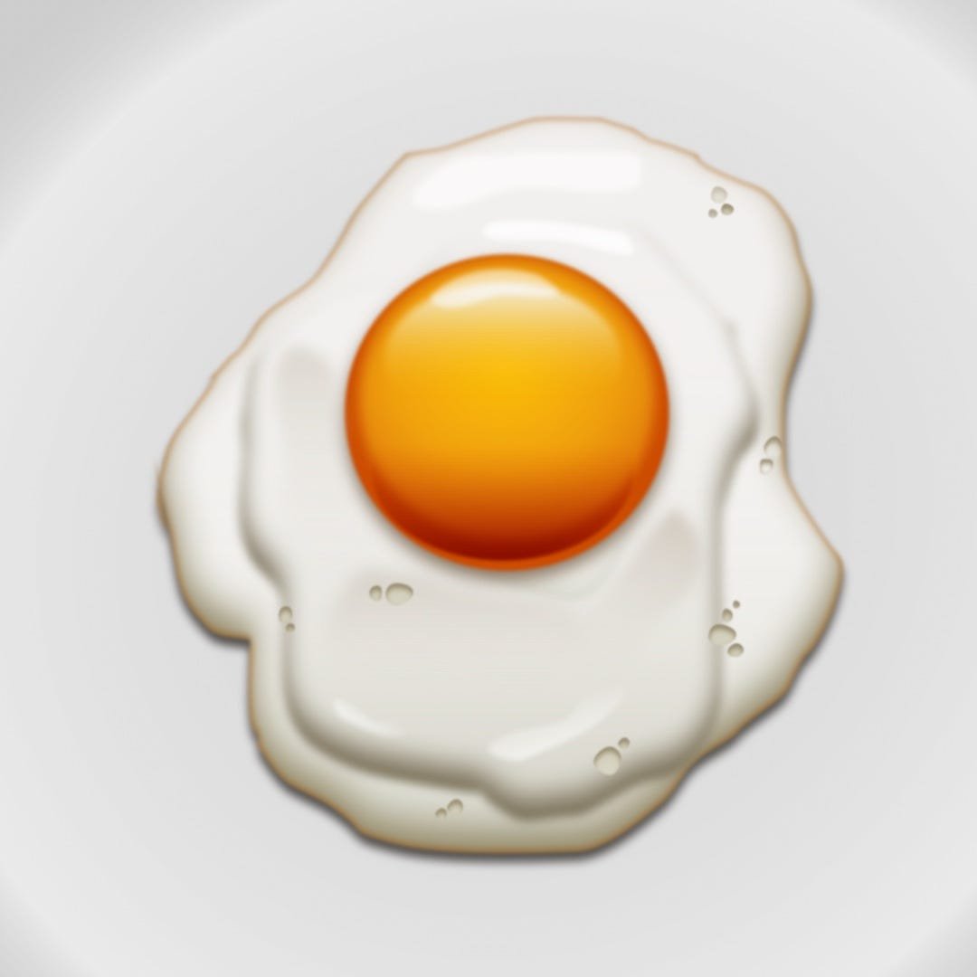 Illustration of a fried egg